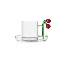 30 cl - Ichendorf Vegetables Tazza Caffè Con Piattino In Vetro Borosilicato