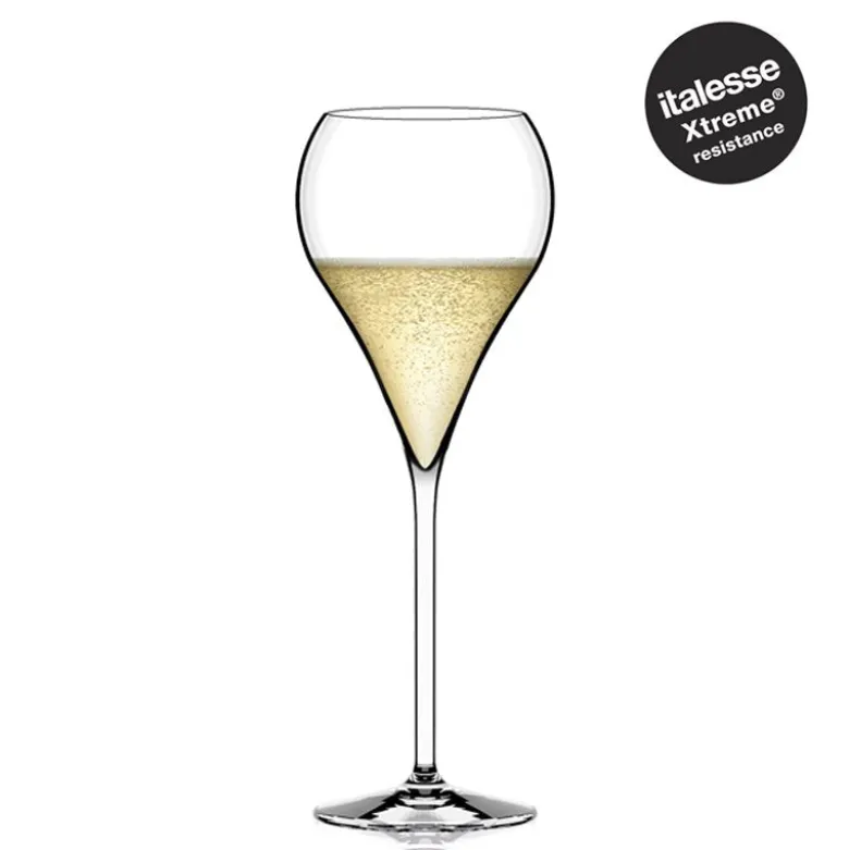 21 cl - Italesse Ballon Calice Flute in Vetro - Set 6 Pezzi