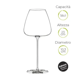 56 cl - Italesse T-Made 55 Calice Degustazione in Vetro - Set 6 Pezzi