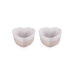 30 cl - Le Creuset Cuore Ramequin In Gres Vetrificato Set 2 Pz