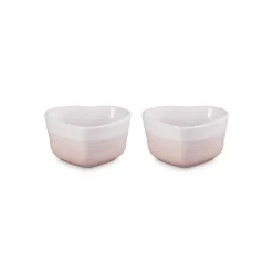 30 cl - Le Creuset Cuore Ramequin In Gres Vetrificato Set 2 Pz