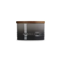 47 cl - Le Creuset Evolution Barattolo In Gres Vetrificato Con Coperchio In Legno