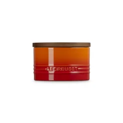 47 cl - Le Creuset Evolution Barattolo In Gres Vetrificato Con Coperchio In Legno