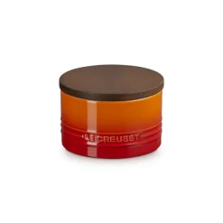 47 cl - Le Creuset Evolution Barattolo In Gres Vetrificato Con Coperchio In Legno