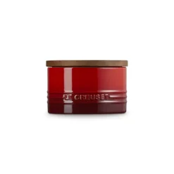 47 cl - Le Creuset Evolution Barattolo In Gres Vetrificato Con Coperchio In Legno
