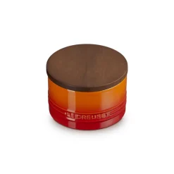 47 cl - Le Creuset Evolution Barattolo In Gres Vetrificato Con Coperchio In Legno