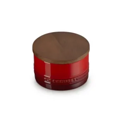 47 cl - Le Creuset Evolution Barattolo In Gres Vetrificato Con Coperchio In Legno