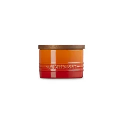 20 cl - Le Creuset Evolution Barattolo In Gres Vetrificato Con Coperchio In Legno
