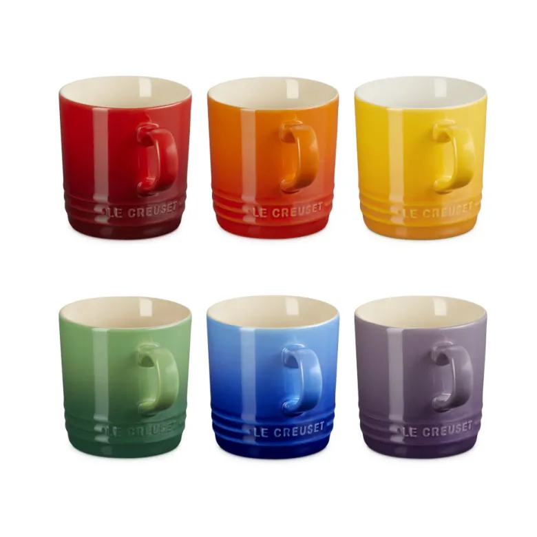 35 cl - Le Creuset London Tazza Mug In Gres Vetrificato Set 6 Pz
