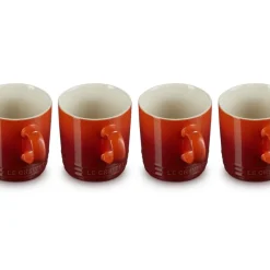 35 cl - Le Creuset London Tazza Mug In Gres Vetrificato Set 4 Pz