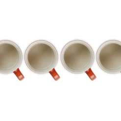 35 cl - Le Creuset London Tazza Mug In Gres Vetrificato Set 4 Pz