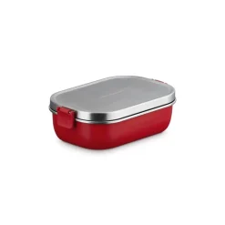 90 cl - Le Creuset On The Go Lunch Box Contenitore Per Alimenti Rettangolare In Acciaio Inox