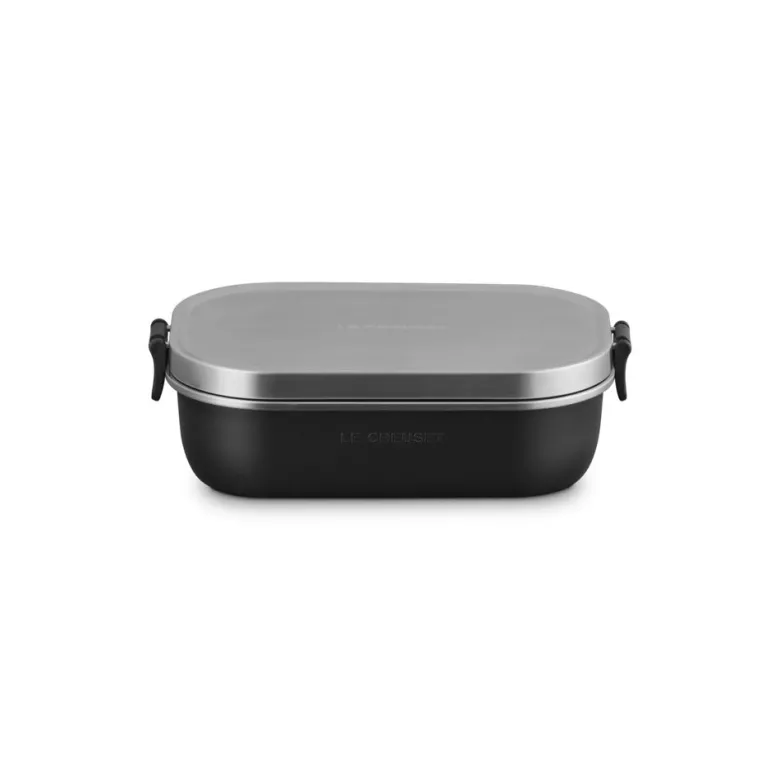 90 cl - Le Creuset On The Go Lunch Box Contenitore Per Alimenti Rettangolare In Acciaio Inox