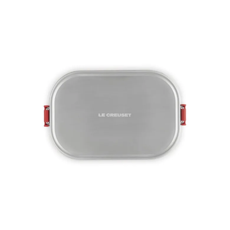 90 cl - Le Creuset On The Go Lunch Box Contenitore Per Alimenti Rettangolare In Acciaio Inox