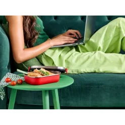 90 cl - Le Creuset On The Go Lunch Box Contenitore Per Alimenti Rettangolare In Acciaio Inox
