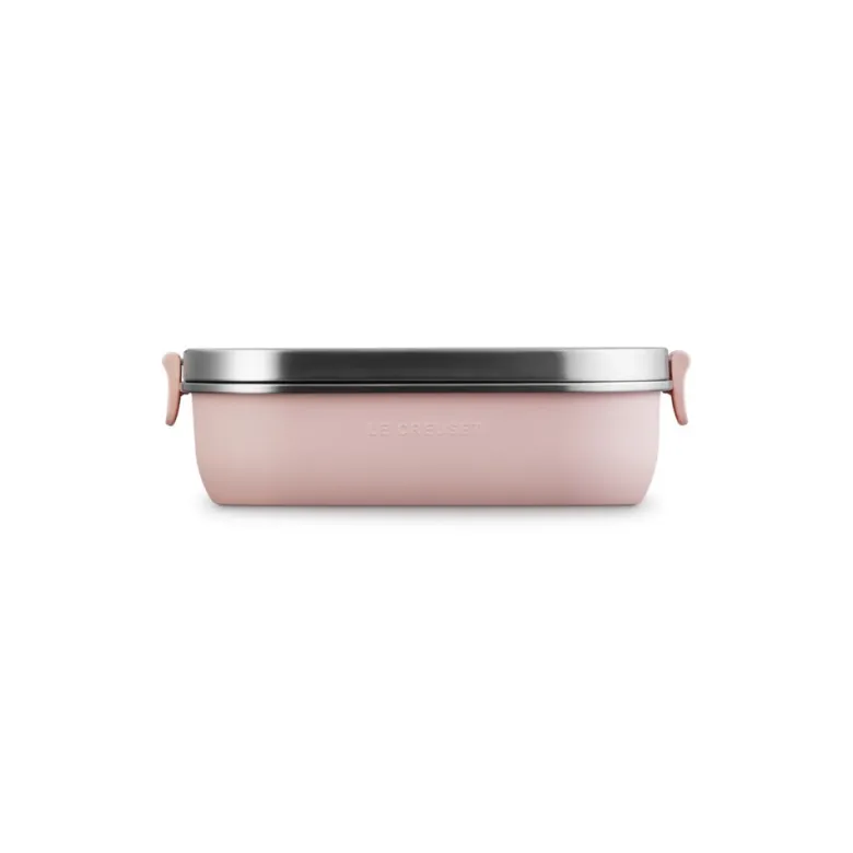 90 cl - Le Creuset On The Go Lunch Box Contenitore Per Alimenti Rettangolare In Acciaio Inox
