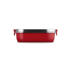 90 cl - Le Creuset On The Go Lunch Box Contenitore Per Alimenti Rettangolare In Acciaio Inox