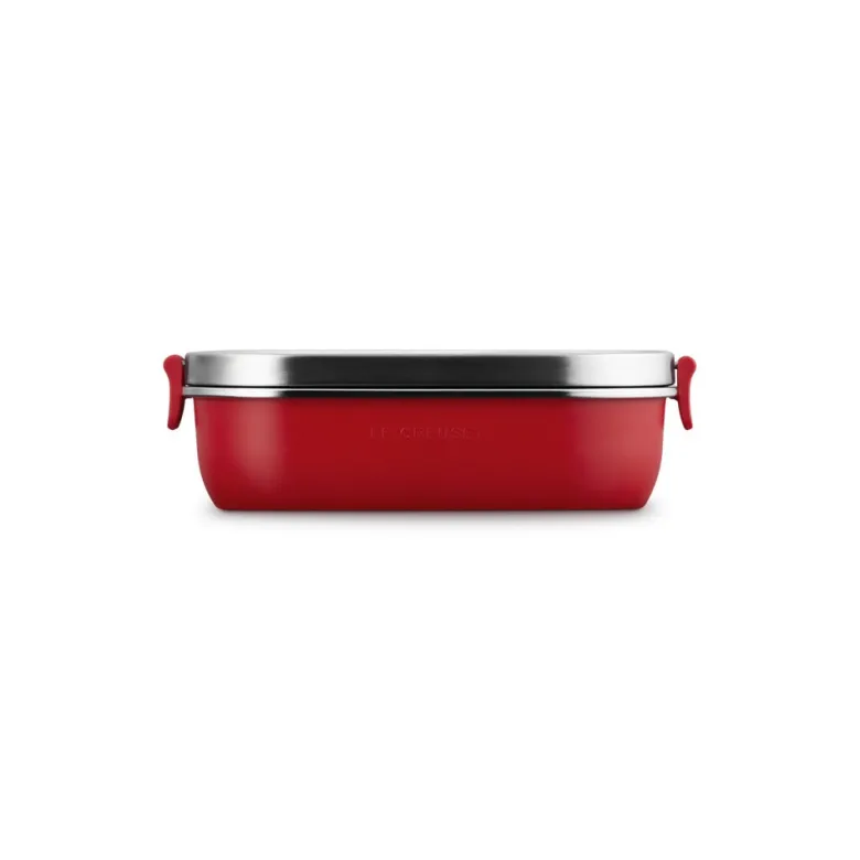 90 cl - Le Creuset On The Go Lunch Box Contenitore Per Alimenti Rettangolare In Acciaio Inox