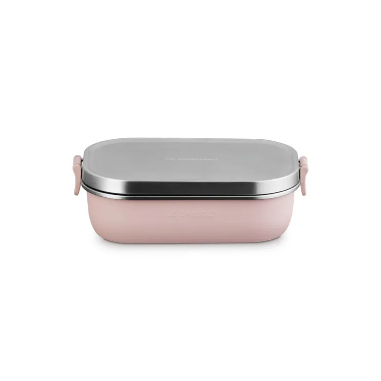 90 cl - Le Creuset On The Go Lunch Box Contenitore Per Alimenti Rettangolare In Acciaio Inox