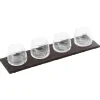 11 cl Paderno Happy Hour Coppette per Aperitivo Con Supporto Vassoio In Ardesia - Set 5 Pz