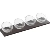 4.3 cl Paderno Happy Hour Coppette per Aperitivo Con Supporto Vassoio In Ardesia - Set 5 Pz