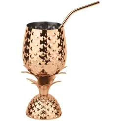 50 cl - Paderno Pineapple Cocktail Glass With Stainless Steel Straw