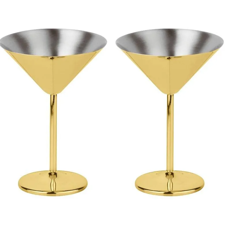20.5 cl - Paderno Stainless Steel Margarita Glasses Set of 2