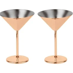 20.5 cl - Paderno Stainless Steel Margarita Glasses Set of 2