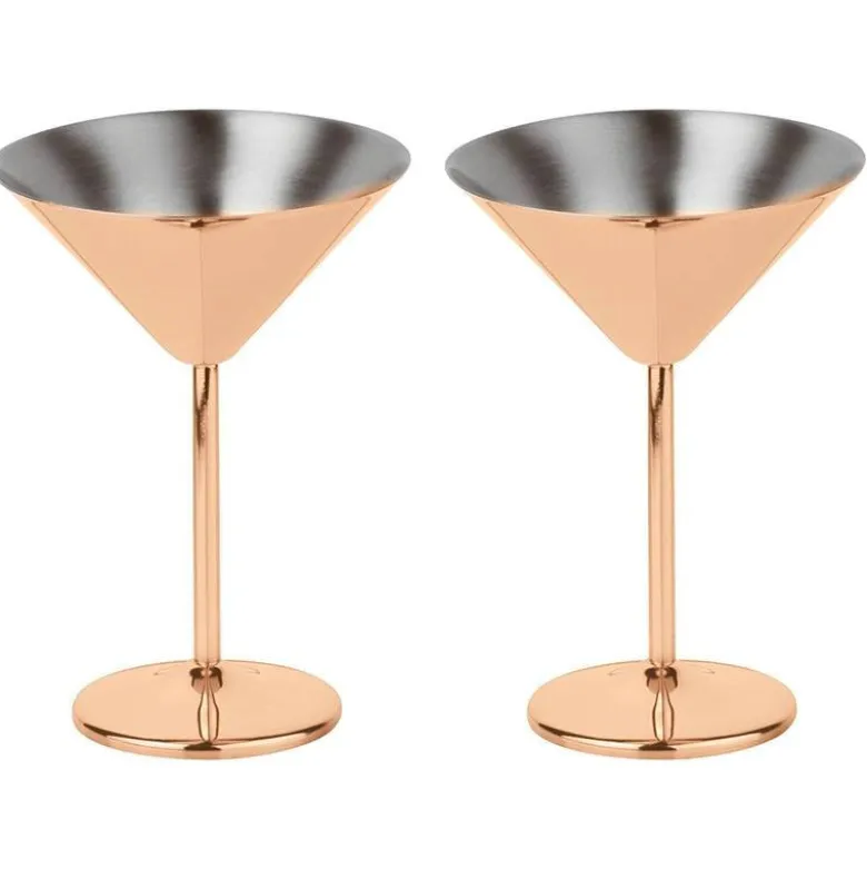 20.5 cl - Paderno Stainless Steel Margarita Glasses Set of 2