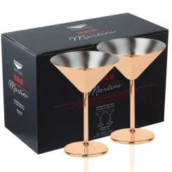 20.5 cl - Paderno Stainless Steel Margarita Glasses Set of 2