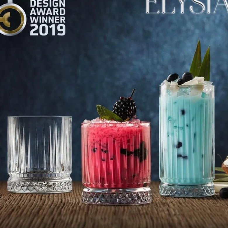 21 cl - Pasabahce Elysia Bicchiere Whisky in Vetro - Set 4 Pezzi