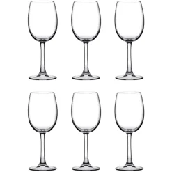 35 cl - PASABAHCE Palomino Calice Vino Bianco in Vetro Temperato - Set 6 Pezzi