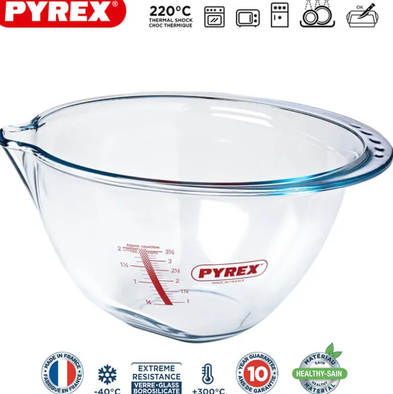 420 cl - Pyrex Classic Coppa Graduata Rotonda In Vetro Borosilicato
