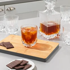 35 cl - RCR Adagio Bicchiere Acqua Rigato in Vetro - Set 6 Pezzi