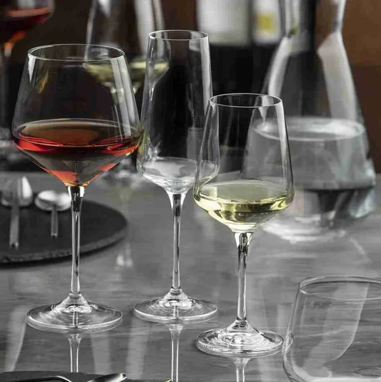 72 cl - RCR Aria Calice Vino Rosso Burgundy in Vetro - Set 6 Pezzi