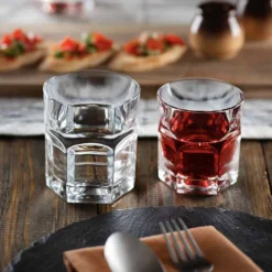 32.7 cl - RCR Cristalleria Italiana Hosteria Bicchiere Whisky DOF In Vetro Cristallino Luxion Set 6 Pz