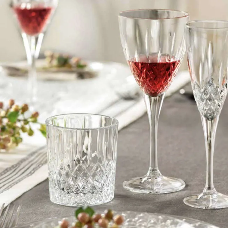32.2 cl - RCR Cristalleria Italiana London Bicchiere Whisky DOF In Vetro Cristallino Luxion Set 6 Pz