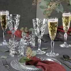 28 cl - RCR Laurus Calice Acqua in Vetro - Set 6 Pezzi