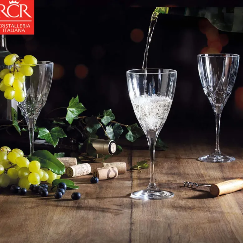 28 cl - RCR RCR Chic Calice Multiuso in Vetro - Set 6 Pezzi