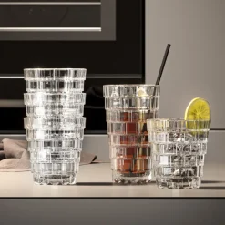 32 cl - RCR Stack Bicchiere Acqua in Vetro - Set 6 Pezzi