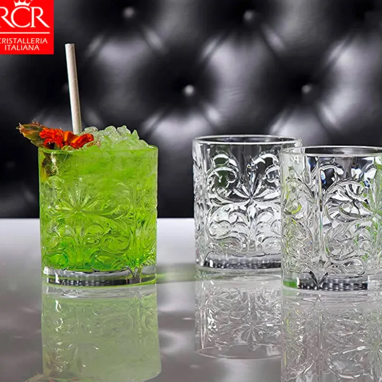 33.7 cl - RCR Tattoo Bicchiere Whisky in Vetro - Set 6 Pezzi