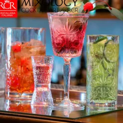 3-6 cl - RCR Tattoo Jiggers and Glass Cocktail Measurers - Set of 6
