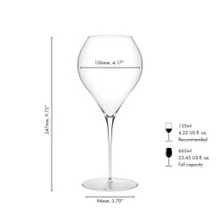 66.5 cl - Riedel Bellorotondo Calice Vino Rosso Pinot Noir In Vetro