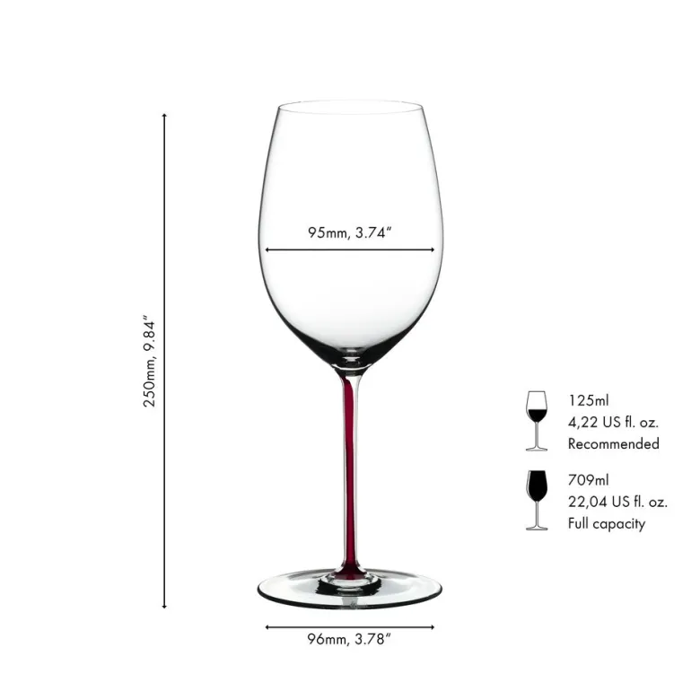 62.5 cl - Riedel Fatto A Mano Calice Degustazione Cabernet Merlot in Vetro