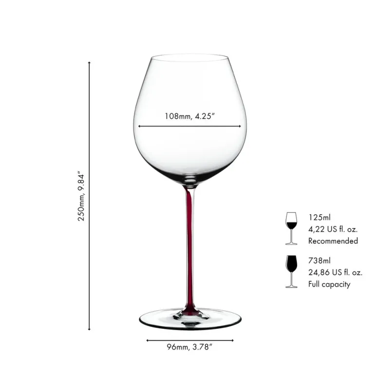 70.5 cl - Riedel Fatto A Mano Calice Degustazione Pinot Noir in Vetro