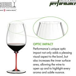 83.4 cl - Riedel Fatto A Mano Performance Calice Vino Rosso Cabernet Merlot in Vetro