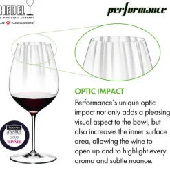 83.4 cl - Riedel Performance Calice Vino Rosso Cabernet Merlot in Vetro - Set 2 Pezzi