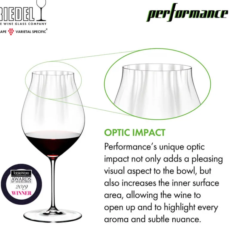 83 cl - Riedel Performance Calice Vino Rosso in Vetro - Set 2 Pezzi