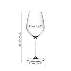 57 cl - Riedel Veloce Calice Vino Bianco Riesling in Vetro - Set 6 Pezzi