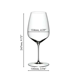 82.9 cl - Riedel Veloce Calice Vino Rosso Cabernet Merlot in Vetro - Set 6 Pezzi